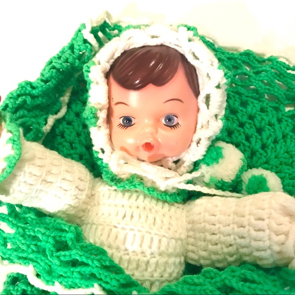 Vintage handmade crochet baby doll - Picture 3 of 5
